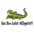 thumbnail image 2 of See You Later Alligator Zoo Swamp Marsh Africa Zebra Lion Safari Jungle Endangered Species Hippo Alligator Giraffe Tiger Wilderness Holiday Gift Ideas Bedroom Wall Decal Sticker - Size: 10 In X 6 In, 2 of 5