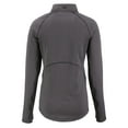 thumbnail image 3 of Women's Cutter & Buck Heather Black Western Michigan Broncos Peshastin Eco Fleece Recycled Raglan Half-Zip Top, 3 of 3