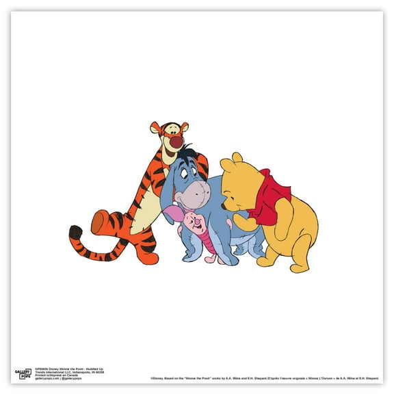 Gallery Pops Disney Winnie The Pooh - Huddled Up Wall Art, Unframed Version, 12" x 12"
