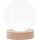 thumbnail image 1 of Crystal Ball Night Lamp 3D Clover Night Light with Wood Base Glass Shamrock Light, 1 of 3