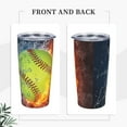 thumbnail image 3 of 20oz Insulated Tumbler with Lid and Straw Colorful Tie Dye Weed Reusable Travel Cup Stainless Steel Water Bottle Car Cup, 3 of 8