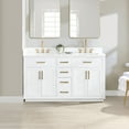 thumbnail image 6 of Gavino 60" Wood Vanity in White with Grain White Composite Stone Top no Mirror, 6 of 13