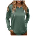 thumbnail image 1 of EHQJNJ Sweatshirts pour Femmes Tendance Graphique Vintage Grande Taille Col en V à Capuche Manches Longues Mode Décontractée Blouse Marron Col Rond Sweatshirts Graphiques pour Femmes Tendance Automne, 1 of 5
