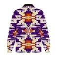 thumbnail image 3 of BiZtdJrK Big and Tall Aztec Jacket for Men Vintage Print Sherpa Jackets Fleece Lined Long Sleeve Zipper Warm Coat with Pockets Sales For Today On Walmart Purple XL, 3 of 5