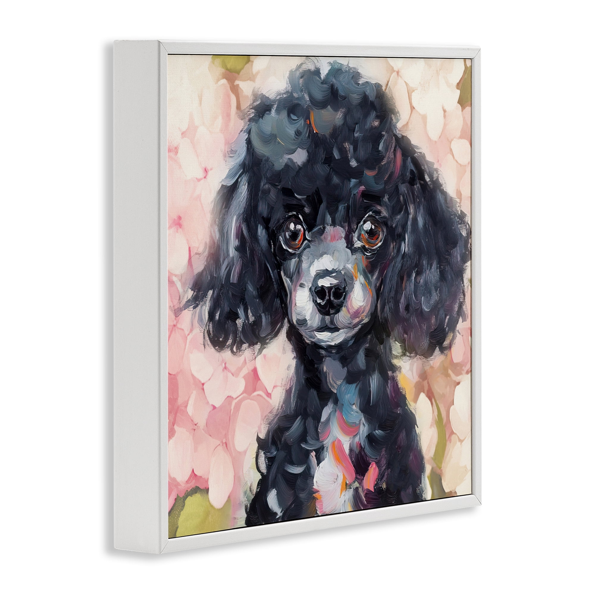 Stupell Industries Little Black Poodle White Framed Giclee Art, design by Tina LeCour