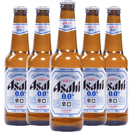 Asahi Super Dry 0.0% Alcohol Free Lager | 12oz Bottles | Zero Alcohol Beer | Made in Japan