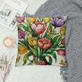 thumbnail image 2 of COMIO  Hello Spring Tulip Flower Bike Decorative Throw Pillow Covers Bloom Grow Love Spring Pink Porch Outdoor Home Decor, Bicycle Floral Butterfly Seasonal Couch Cushion Case, 2 of 5