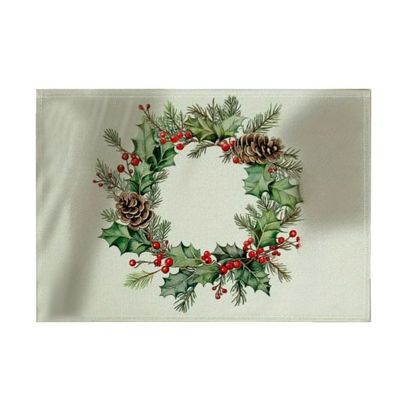 Dmlowu Christmas Placemats - Heat Proof Christmas Place Mats for Dining Table, Non-Slip Table Mats for Party Holiday Decor, Merry Christmas Decorations Placemats