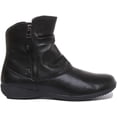 thumbnail image 2 of Josef Seibel Naly 24 Women's Leather Casual Ankle Boot With Side Zips In Black Size 6, 2 of 6