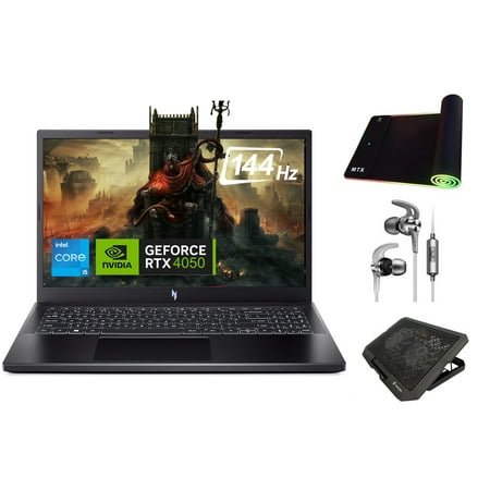 Acer Nitro V Gaming Laptop, Intel 8-Core i5-13420H (beats i7-1265U), RTX 4050 GPU, 15.6" 144Hz FHD, 16GB DDR5 RAM, 1TB PCIe SSD, Backlit KB, Ethernet, ThunderBolt 4, 3-in-1 RGB Gaming Bundle, Win 11