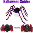 thumbnail image 6 of 78" Giant Light-Up Halloween Spider - Jumbo Scary LED Spider with Multicolor Lights & Red Eyes for Indoor/Outdoor Haunted House & Yard Decor, 6 of 7