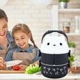 thumbnail image 3 of Portable Bento Lunch Box, 2 Layer Containers for School, Work, Camping - Bear Shape, Excellent Thermal Insulation, Muti Purpose, 3 of 8