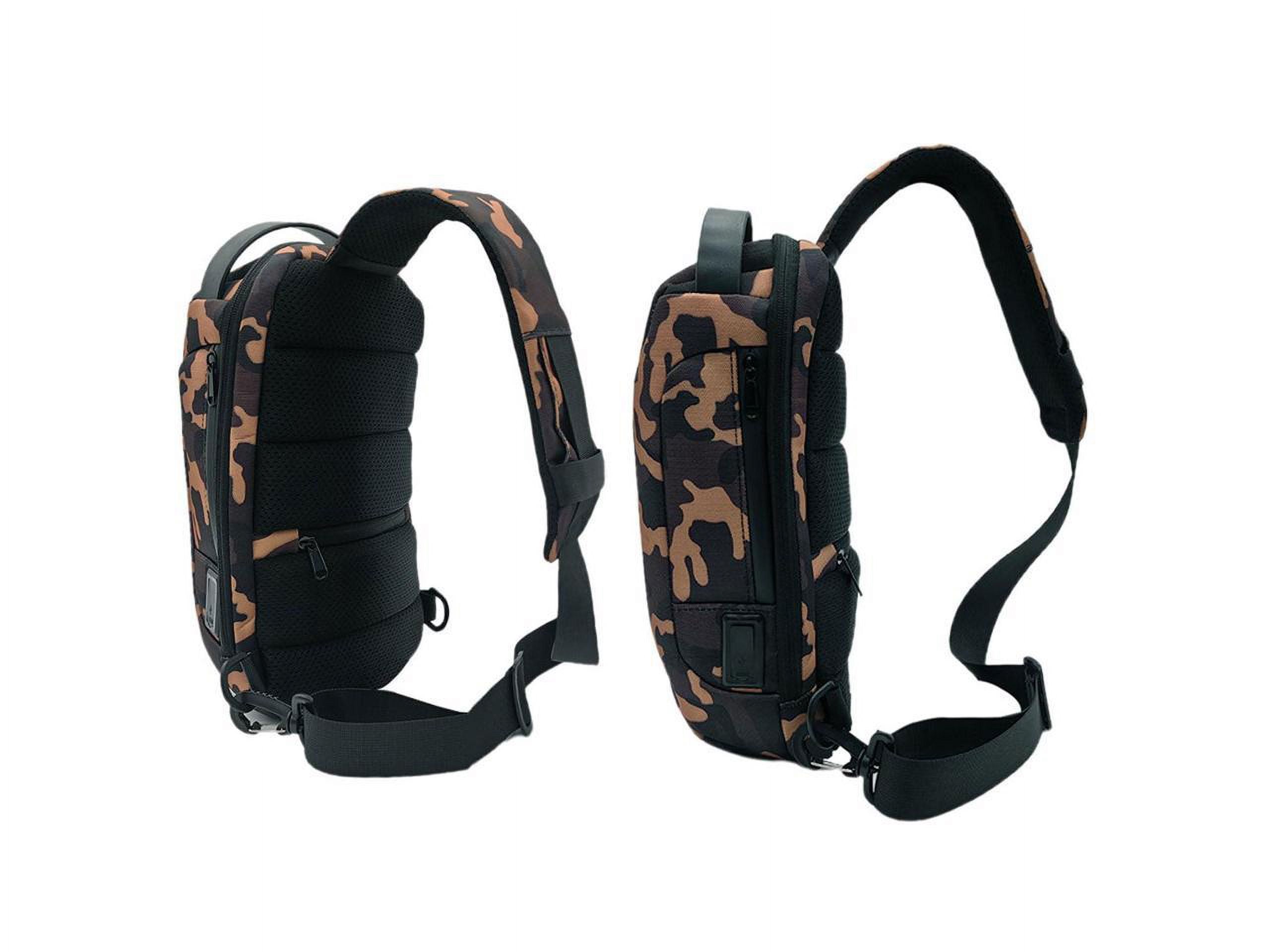 Sling Backpack USB Anti-Theft Waterproof Chest Daypack Casual Shoulder Bag for PlayStation Portal Remote Player/ Steam Deck LCD/OLED/Rog Ally/Rog ALLY X/Nintendo Switch