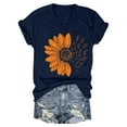 thumbnail image 4 of Sweet Home Farm V Neck T Shirts for Women Sunshade Summer Shirt Plus Size Loose Top Girls Short Sleeve Graphic Casual Short Sleeve Shirts for Women Navy, 4 of 4