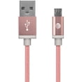 thumbnail image 2 of AT&T MC05-ROS Braided USB to Micro USB Charge & Sync Cable, 5ft (Pink), 2 of 2