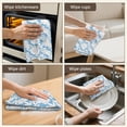 thumbnail image 5 of 6 Pcs Funny Kitchen Towels,Pioneer Flower Floral Print Pattern Microfiber Dish Towels,Kitchen Tea Towels,Kitchen Towel Set (18" X 26"), 5 of 7