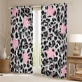 thumbnail image 2 of Feelyou Leopard Print Black Out Curtains, Polkadots Stars Curtains Pack of 2 (42x63 Each), 2 of 6