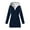 Navy, variant on Drses Rain Jacket Women Fall Lightweight Waterproof Raincoat Windbreaker Outdoor Hooded Trench Coat