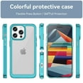 thumbnail image 2 of Feishell Clear Case for iPhone 13 Pro 6.1 inch,Shockproof Hybrid Soft TPU Bumper Anti-Scratch Hard Acrylic Back Transparent Slim Phone Case Cover for iPhone 13 Pro,Skyblue, 2 of 8