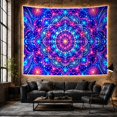 thumbnail image 6 of Luminous Mandala in a Starry Cosmic Field, Mystical Psychedelic for Meditation Enthusiasts, Geometric Wall Art, Housewarming Gift, Tapestry Wall Hanging for Bedroom and Studio, 6 of 7