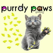 Purrdy Paws Soft Nail Caps for Cats 40pk - Neon Yellow Kitten