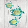 thumbnail image 2 of Jinsinto Set Of 3 Metal Sea Turtle Beach Theme Decor (blue-green), 2 of 5