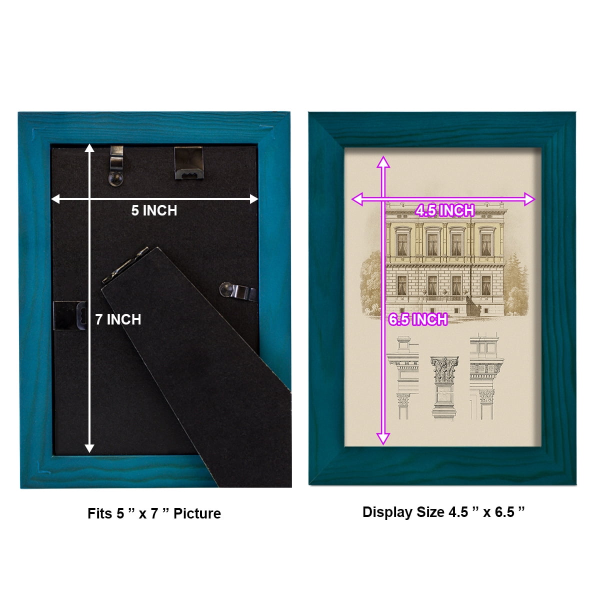 Estate & Plan IV -Framed Print w/glass-Ocean Blue