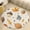 Flannel-2, variant on Autumn Leaves And Acorns Pattern Round Area Rugs for Bedroom Living Room, 3FT Soft Indoor Circle Carpets, Carpet Home Decor Floor Mat