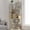 White Oak, variant on 6-Tier L-Shaped Corner Bookshelf with Anti-Tip Device, White Wooden Storage Organizer