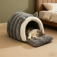 thumbnail image 4 of Calming Cat Bed, Fluffy Winter Snuggles, Plush Anti-Anxiety Cuddler Bed with Removable Cushion for Pets, Warm Cozy Bed for Cats, 4 of 6