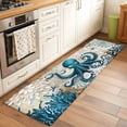 thumbnail image 2 of 2'x6' Rug Runners for Hallways Kitchen, Coastal Octopus Non Slip Entryway Beside Floor Carpet Runner, Vintage Beach Teal Coral Nautical Washable Laundry Room Bedroom Throw Rugs Mat for Family Pet, 2 of 8