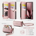 thumbnail image 2 of TECH CIRCLE Wallet Case for Samsung Galaxy S24 Ultra RFID Blocking 9-Card Holder Soft PU Leather Magnetic Snap Shoulder Strap Zipper Pocket Stand Case Fit for Galaxy S24 Ultra for Women,Pink, 2 of 5