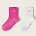 thumbnail image 1 of OUSITAID Marina Oliveira Girlcore 3pairs/Set Fashionable Heart Pattern Heart Print Mid-Calf Socks, 1 of 6
