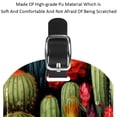 thumbnail image 4 of Square 2Pack PU Leather Cactus Cruise Luggage Tag with Privacy Cover and Name ID Tag for Travel Handbags Backpacks Luggage Tags, 4 of 6