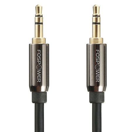 FosPower Audio Cable (25 FT) Stereo Audio 3.5mm Auxiliary Cord Male to Male Aux Cable for Car Apple iPhone iPod iPad Samsung Galaxy HTC LG Google Pixel Tablet & More