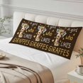 thumbnail image 4 of Brown Giraffe Body Pillow Covers 20"x54", Love Heart Spring Floral Botanical Soft Brushed Microfiber Breathable Throw Pillow Covers, Pillowcase with Zipper for Couch Sofa Bedroom Living Room, 4 of 9
