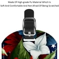 thumbnail image 4 of Square 2Pack PU Leather American Flag and Plants Cruise Luggage Tag with Privacy Cover and Name ID Tag for Travel Handbags Backpacks Luggage Tags, 4 of 6