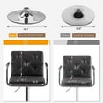 thumbnail image 6 of VECELO Set of 4 Adjustable Height Swivel Bar Stools with Back and Armrest, PU Leather Counter Height Barstools, Gray, 6 of 8