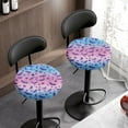 thumbnail image 2 of SEANATIVE Halloween Colorful Bats Round Bar Stool Seat Covers 2 PCS Round Saddle Seat Covers Soft Stool Cushion Slipcover Size S 12"-14" Round Stool Covers, 2 of 7