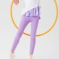 thumbnail image 2 of WEIGFI Child Girls High Waist Yoga Pants With Flounce Hem Daughter Matching Athletic Workout Capris For Fitness Trousers Fashionable Solid Color Slacks, 2 of 4
