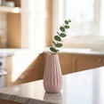 thumbnail image 3 of REGALWOVEN Small Ceramic Bud Vase Cylinder Vase, Matte Ribbed Decorative Flower Vase for Desktop, Bathroom, Home Decor Accent Pink 2.4"L x 2.4"W x 5.1"H, 3 of 5