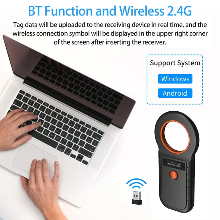 Cat Automatic Feeder Handheld Animal RFID Reader 125KHZ