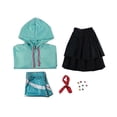 thumbnail image 3 of Wreck-It Ralph 2 Cosplay Hoodie Outfit With Skirt And Leggings Vanellope Von Schweetz Costume For Women 26s, 3 of 4
