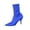Blue, variant on Women's Pointed Toe Stiletto Sock Boots, Stretch Knit Ankle Booties with Slim Fit, Slip On High Heel Fashion Boots