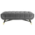 thumbnail image 5 of Modway Adept 17" x 47.5" Modern Performance Velvet Tufted Bench in Gray, 5 of 8
