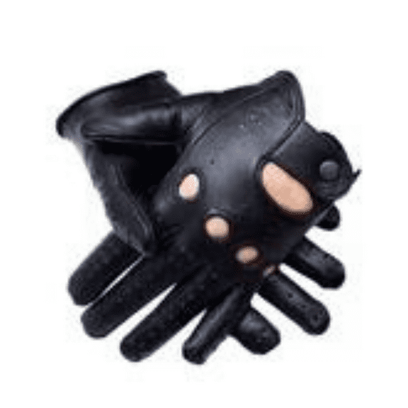 Genuine Leather Driving Gloves for Men Black