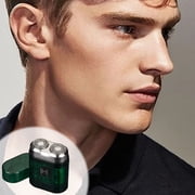 Herunwer Mini Dual-Head Electric Shaver, Pocket Shaver USB Mini Shavers for Men, Washable Double Head Razor, Rechargeable Waterproof Compact Electric