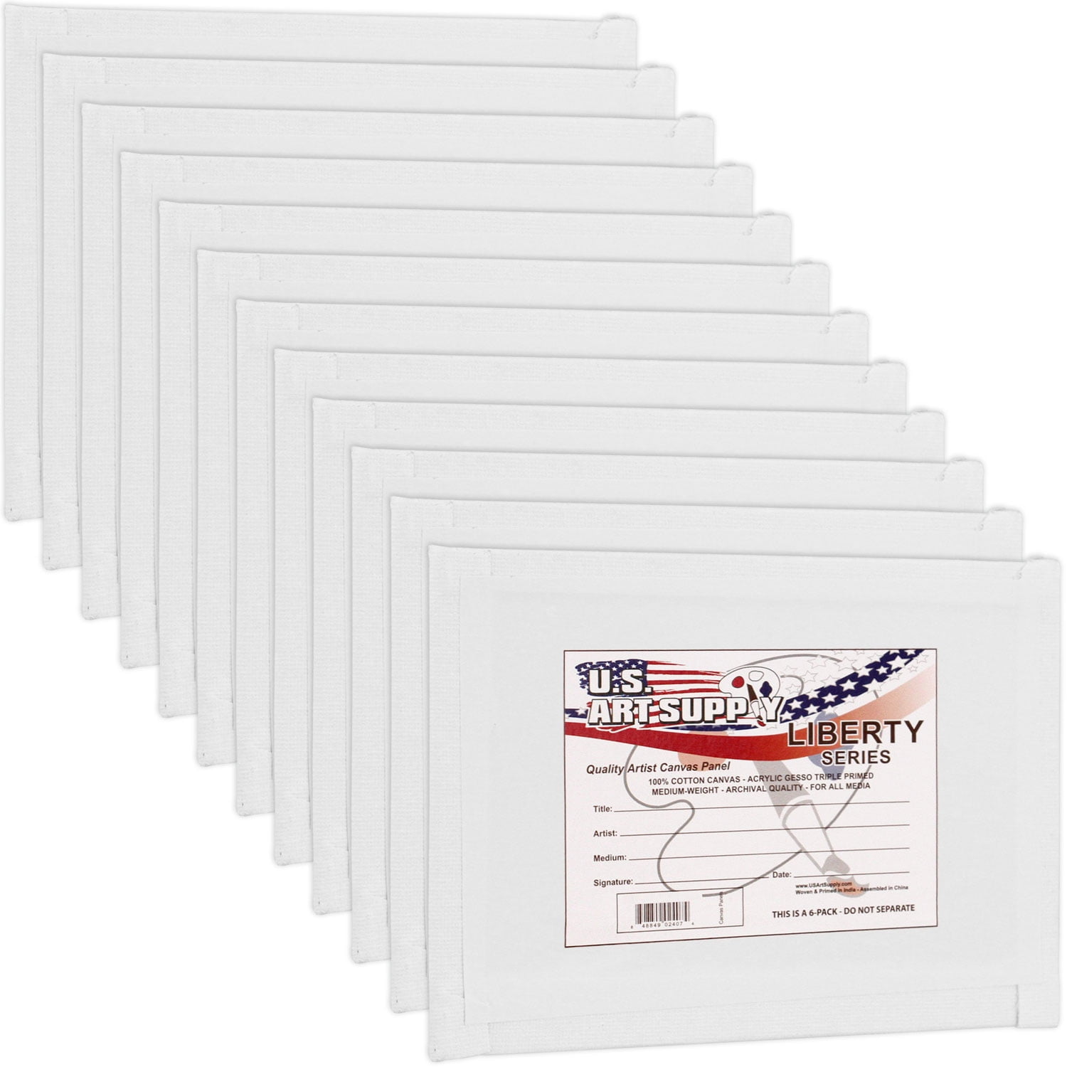 12 pack of u s art supply 8 x 10 professional quality canvas