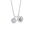 thumbnail image 2 of Delight Jewelry Stainless Steel Disc Class of 2024 Silvertone Script Initial Disc - O - Charm Necklace, 20"+3", 2 of 4