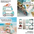 thumbnail image 4 of Efavormart 16" | 3 Tier Ice Cream Truck Cardboard Cupcake Stand, Double Decker Ice Cream Cart Disposable Cake Stand, 4 of 5
